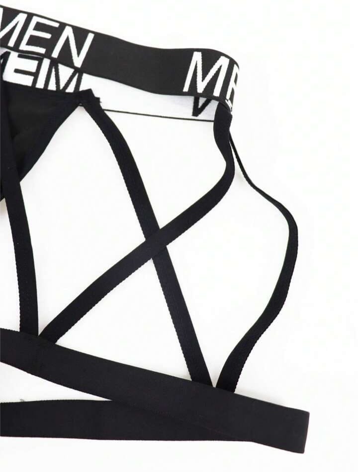 Harness-style men's jockstrap.
